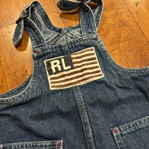 Ralph Lauren POLO Baby girl jean jumper 6-12 months denim overall